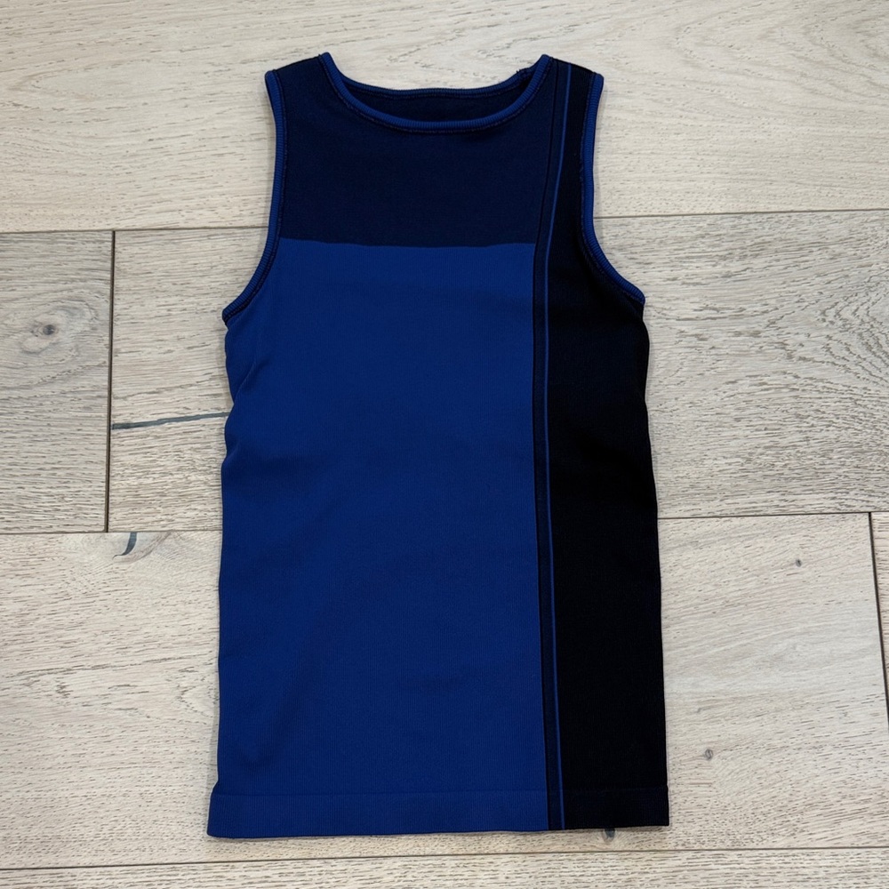 ATHLETA x Derek Lam 10 C Colorblock Compression Tank in Blue Size Small